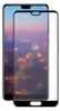 A screen protector is shown placed over a smartphone screen. Produktbild-Vorschau