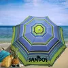 Gestreifter Strandschirm 160 cm Durchmesser, UV-Schutz, Produktbild-Vorschau 8