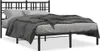 The Living Store Bettgestell mit Kopfteil Metall Schwarz Produktbild-Vorschau 2