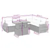 The Living Store 7-tlg. Garten-Sofagarnitur mit Kissen Produktbild-Vorschau 4