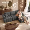 VASAGLE Modulares Sofa und Hocker Set, Chenille, Grau Produktbild-Vorschau 2