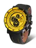A Vostok Europe men's watch with a yellow dial and black strap, presented against a white background. Podgląd zdjęcia produktu