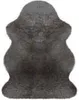 A single, dark gray sheepskin rug is shown against a white background. Produktbild-Vorschau