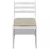 vidaXL Chaises de salle Ã manger 4 pcs. Blanc hévéa massif Voir les images du produit 8
