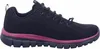 A side view of a black and pink Skechers sneaker. Voir les images du produit