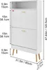 Szafka Na Buty Vevor Slim 2 Szuflady Biała 800X237X1205 Mm Podgląd zdjęcia produktu 8