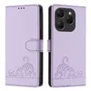 Leder Hülle für Tecno Spark 20 Pro Süße Katze Flip Case Produktbild-Vorschau 2