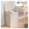 VOUNOT® Wäschekorb 2 Fächer 150L, Wäschesammler mit Deckel Produktbild-Vorschau 2
