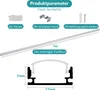Yakimz 10x1m LED profil aluminiowy profil aluminiowy szyna Podgląd zdjęcia produktu 2