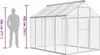 vidaXL Außenvoliere Aluminium 178x242x192 cm Produktbild-Vorschau 5