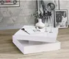 Konferenční stolek TURN 78 x 78 cm otočná deska optic bílá Náhled obrázku produktu 8