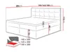Boxpringová posteľ 180x200 CAROLA - tmavá šedá + topper Náhľad obrázku produktu 6