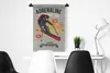 MuchoWow® Wandteppich Wandbehang Ski - Sport - Vintage - Produktbild-Vorschau 5