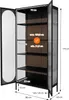 A diagram of a black cabinet with dimensions indicated. Náhľad obrázku produktu