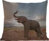 MuchoWow® Outdoor Kissen - Trompetender Elefant in der Produktbild-Vorschau 6