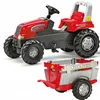 Traktor na pedały Rolly Junior RT z bocznicą czerwono-szary Podgląd zdjęcia produktu 5