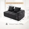 STILVORA Cord-Zweisitzer Sofa mit Rückenkissen, Loungesofa Produktbild-Vorschau 7