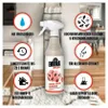 A spray bottle of insect repellent is shown with various feature icons and text. Produktbild-Vorschau