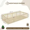 Crazy Pine Letto per Bambini 120x180 cm – Letto Montessori Anteprima dell’immagine prodotto 2