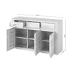 Kommode Kernbuche 127 cm Massivholz-Front 3-türig Sideboard Produktbild-Vorschau 9