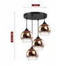 LUXOLAR - Lampa wisząca 4 płomienie szklany klosz Podgląd zdjęcia produktu 3