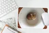 MuchoWow® Mauspad Mousepad Katze - Mülleimer - Weiß 27x18 Produktbild-Vorschau 5