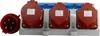 A power distribution unit with multiple outlets and a plug. Produktbild-Vorschau