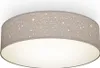 B.K.Licht plafonnier tissu taupe avecReproduction étoile, Voir les images du produit 1
