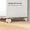 HOMCOM Meuble à repasser sur roulettes, table à repasser Voir les images du produit 7
