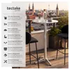 tectake® Aluminium-Bistrotisch Viktor wetterfest, klappbar Produktbild-Vorschau 2