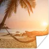 MuchoWow® Poster Sommer - Sonnenuntergang - Hängematte Produktbild-Vorschau 1