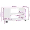 TV-Schrank mit Rollen Weiß 80x40x45 cm Holzwerkstoff Produktbild-Vorschau 6