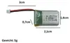 EFASO Akku 3,7V  150mAh 651723 Li-Po  PH 125 2-PIN Stecker Produktbild-Vorschau 2