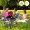KIK KX4650 Čtyřkolový hluboký kočárek pro panenky růžový Náhled obrázku produktu 27