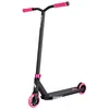 A black and pink stunt scooter is shown against a white background. Voir les images du produit
