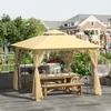 Outsunny Luxus Pavillon Gartenpavillon Partyzelt Festzelt Produktbild-Vorschau 2