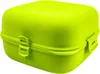 A bright green lunchbox is shown against a white background. Produktbild-Vorschau