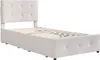 ProximaX Einzelbett 90x200 cm mit 2 Schubladen – Samtstoff Produktbild-Vorschau 16