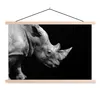 MuchoWow® Textilposter Portrait Nashorn auf schwarzem Produktbild-Vorschau 1