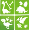 6 Straßenkreide + 4 Schablonen Set Dinosaurier Produktbild-Vorschau 2