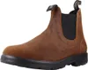 A single brown suede boot with a black sole is shown against a white background. Voir les images du produit