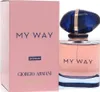 A product shot of Giorgio Armani My Way INTENSE EDP perfume bottle and its packaging. Podgląd zdjęcia produktu