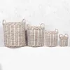 Natur Rattankorb BAKUL rund White-Wash 50cm Griffe Produktbild-Vorschau 5