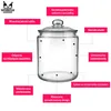 SuperButelki - Słoik szklany 8,5L CIACHO ze szklaną Podgląd zdjęcia produktu 7