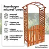 Mucola Rosenbogen mit Tor Pergola Rankhilfe Torbogen Produktbild-Vorschau 2