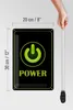 Blechschild Hinweis 20x30cm Power Taste Wanddeko Produktbild-Vorschau 6