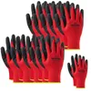 12 Paar Arbeitshandschuhe Gr. 9 Latex beschichtet Late Red Produktbild-Vorschau 1