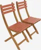 sweeek - Gartentisch aus Akazienholz, 2 Klappstühle - Produktbild-Vorschau 6