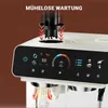 Close-up of an espresso machine's control panel and grinding mechanism. Produktbild-Vorschau