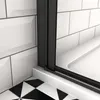 100x195cm Walk in  Schwarz Faltbar+drehbar 6mm Nano ESG Produktbild-Vorschau 6